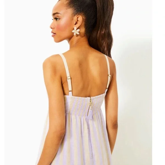 NWT Lily Pulitzer Javanne Linen Maxi Dress Size 14 - Picture 2 of 5